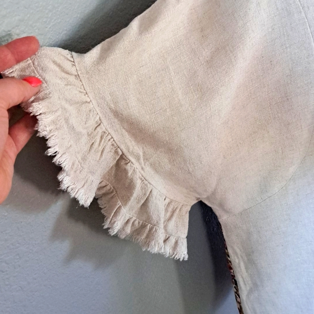 Umgee Floral Fringe Blouse | Size 1XL - Picture 4 of 6